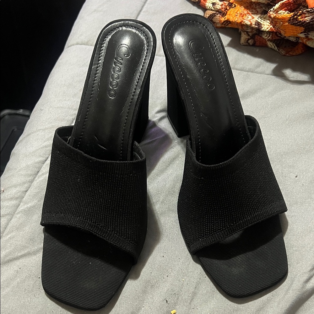 All black mules